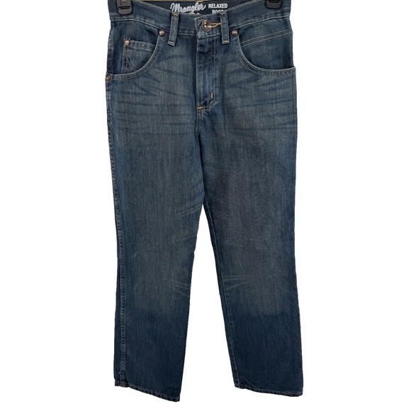 Wrangler Other - Wrangler Retro Relaxed Boot Denim Jeans Slim Medium Wash Youth Boys 14 28x29